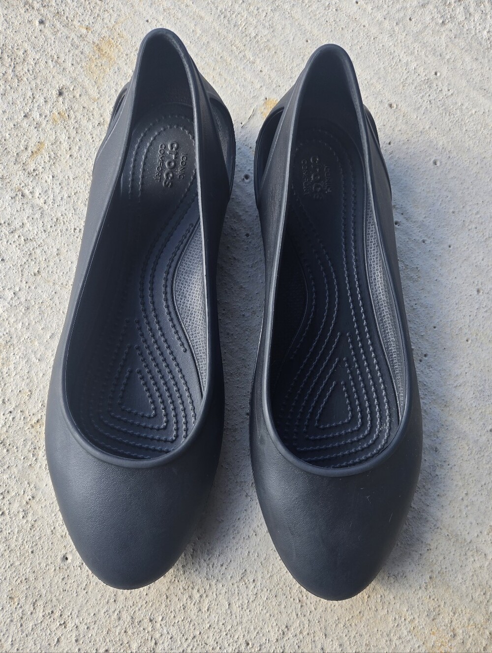 Crocs Women's Black Comfort Ballet Flats